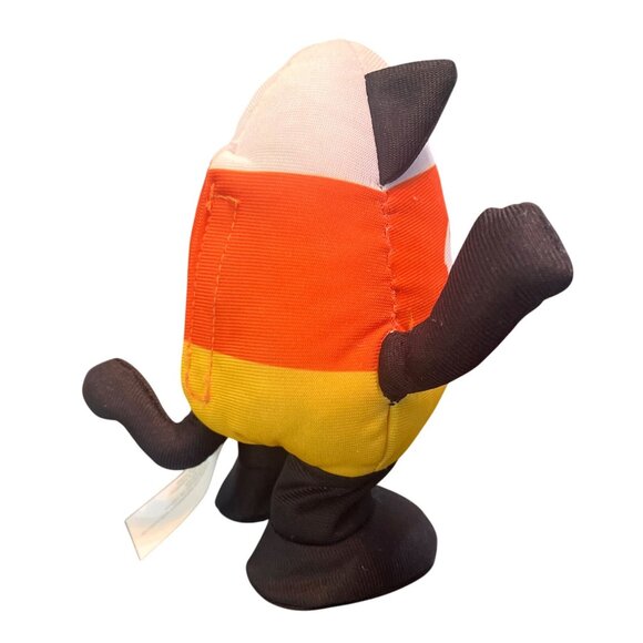 Gemmy Halloween Candy Corn Black Cat Singing Dancing Plush 6.5" - Picture 2 of 7
